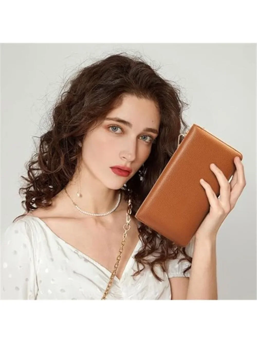 Womens RFID Leather Wallet Clutch Wristlet Large Capacity Card Holder Organizer
